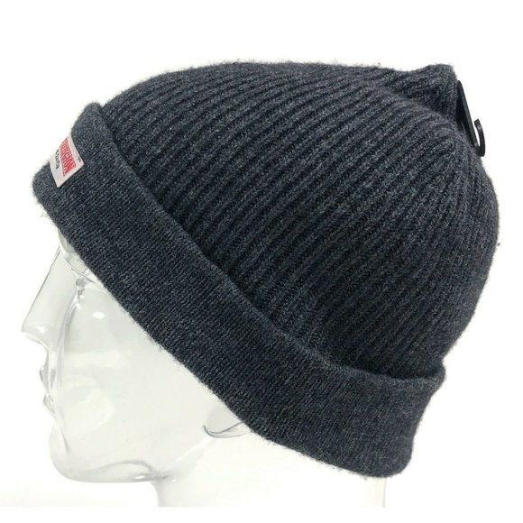 True Religion World Tour Unisex Gray Wool Winter Beanie Hat Skull Cap OSFA - Picture 3 of 10